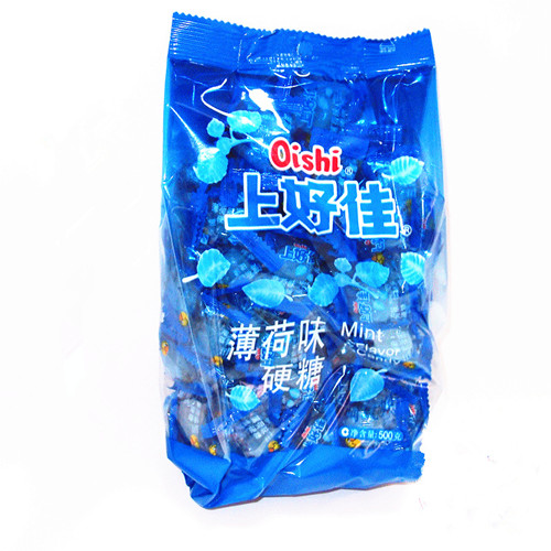 上好佳薄荷硬糖500克蓝色薄荷糖