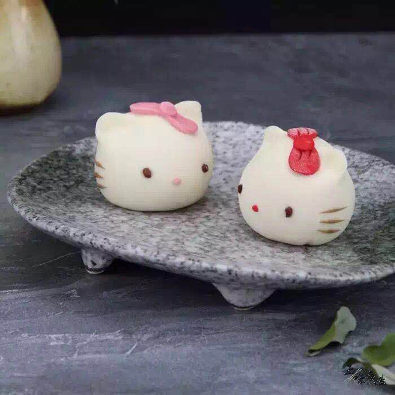 新品hellokitty凯蒂猫包子10个装奶黄馅馒头儿童卡通早餐
