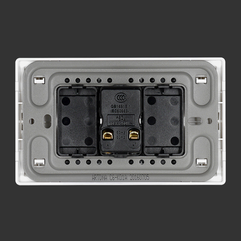 雅点开关插座面板a83一开单双控大翘板占大位开关 118型