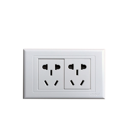 正泰118型二位小五孔开关插座 new5g二插面板 10a小二三插正泰电_双氙