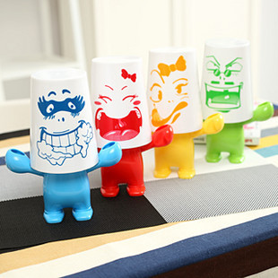 创意台灯牙刷座|爱情大力士情侣牙刷架|牙杯漱口杯|玉女牙刷杯