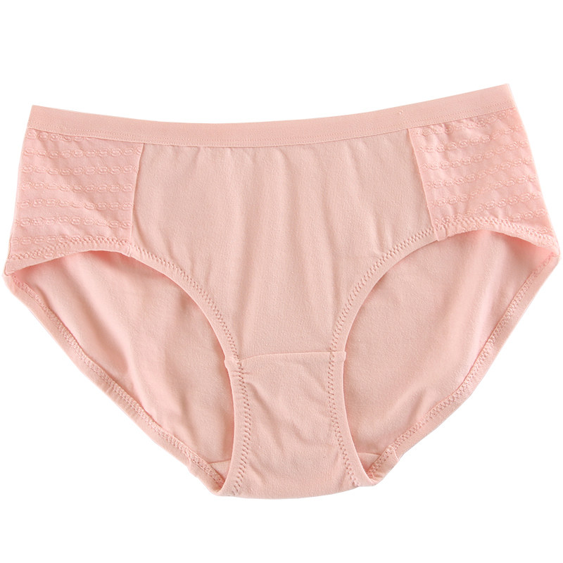 百伶百俐 纯棉少女内裤白色 女士内裤中腰大码 学生内裤 三角裤