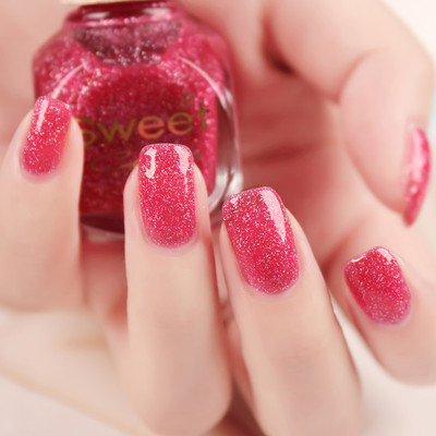 【3瓶包邮 礼包】sweet color 指甲油七彩钻石迷情 诱惑粉