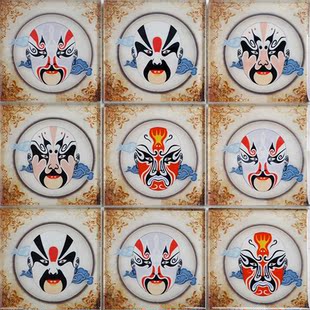 豆豆水晶玻璃艺术脸谱马赛克瓷砖镜面拼图背景墙家装建材