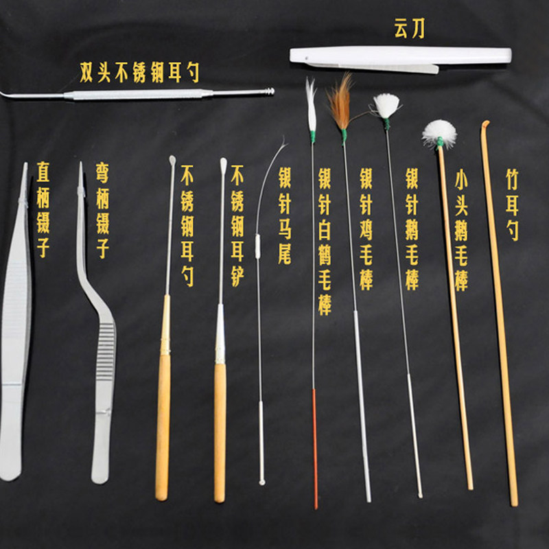 天艺采耳工具套装12件套礼盒装掏耳朵勺 挖耳勺套装扒耳勺套装