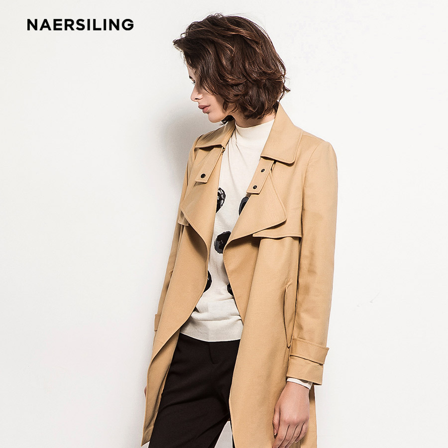 naersiling恩灵女装17年夏装新品 经典英伦修身显瘦百搭