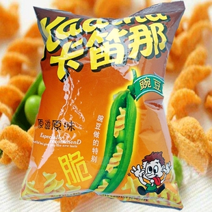 天津特产膨化食品童年怀旧80后零食天鸿卡笛那豌豆脆60g原滋原味