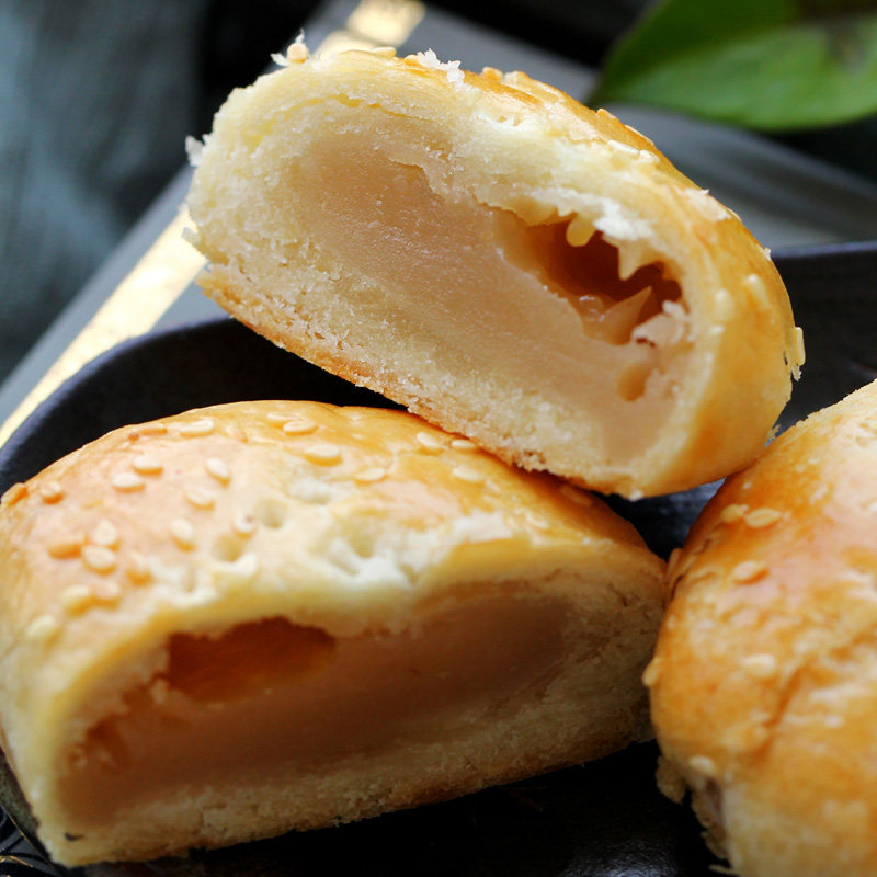 福建厦门特产南普陀素饼厦门南普陀寺素饼绿茶馅饼糕点零食300g