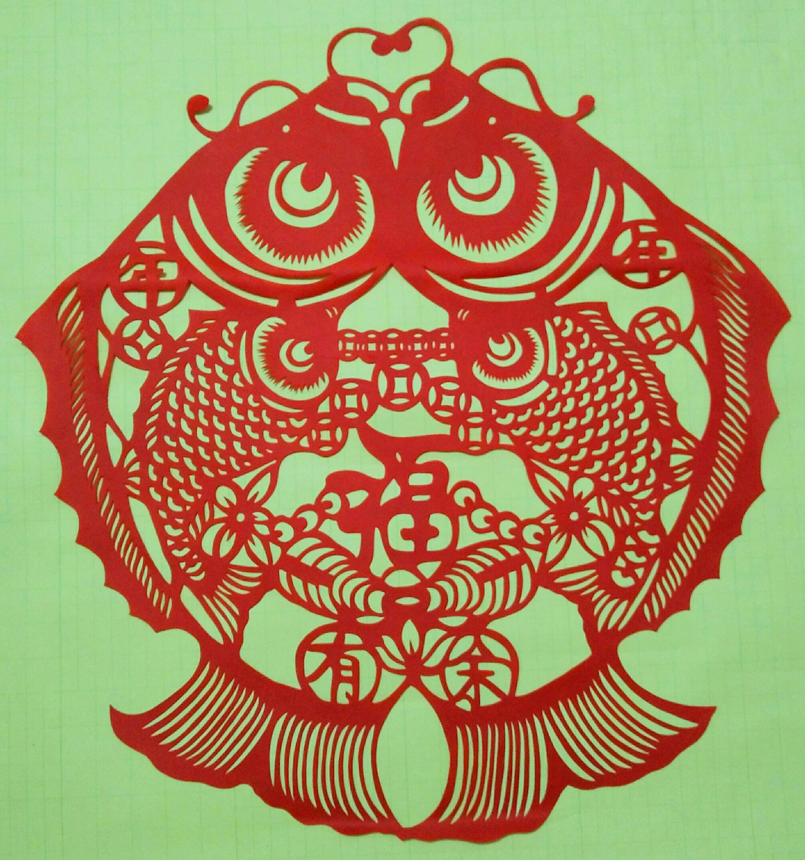 年年有余 鱼剪纸窗花贴画春节过年好兆头喜庆中国特色传统文化