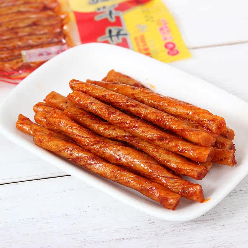 八零后经典回忆湖南风味辣鸿旺鸡汁牛筋68g 儿时的零食分享大包装