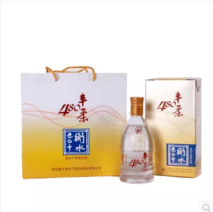 衡水老白干丰柔480礼盒装480ml*2瓶丰柔2瓶装白酒特价秒杀小青花