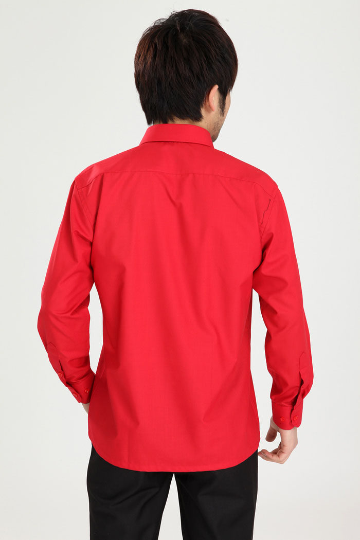 群超特价男士商务休闲结婚长袖衬衫婚庆喜庆纯色大红色男装衬衣