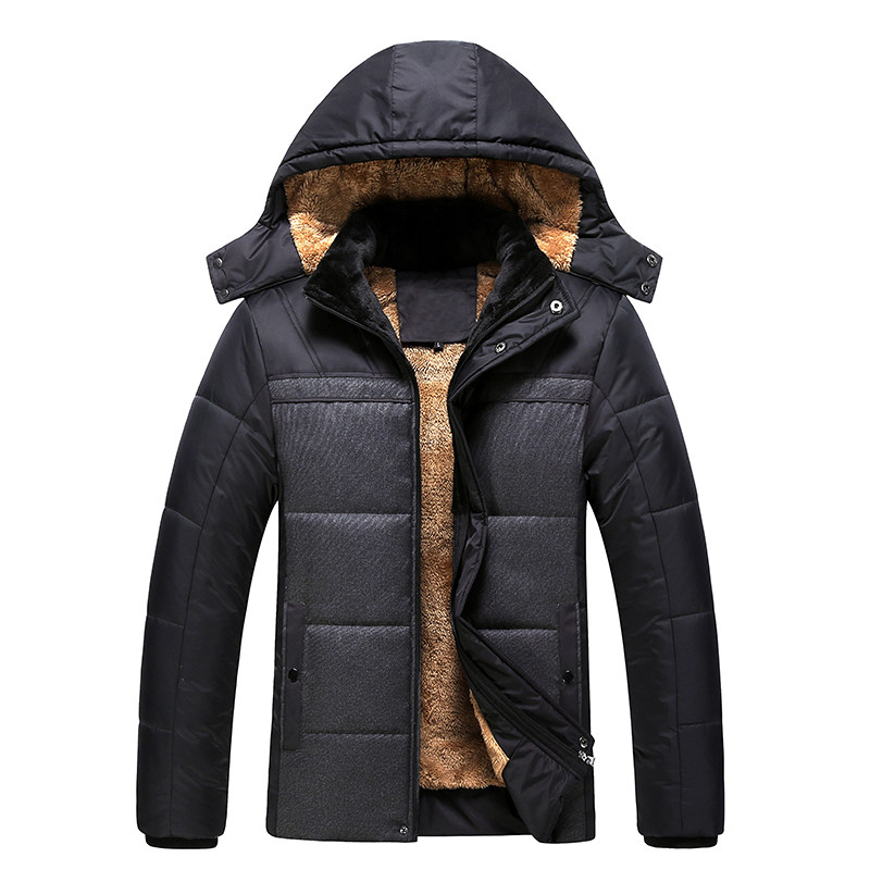 爸爸装男冬季男士加厚棉衣新款老人加绒棉服爷爷装男冬季防水外套