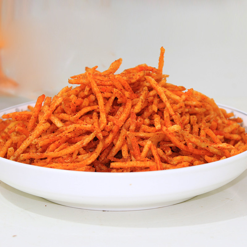 贵州小吃 遵义麻辣洋芋丝 土豆丝 麻辣小吃250g 油炸土豆丝 包邮