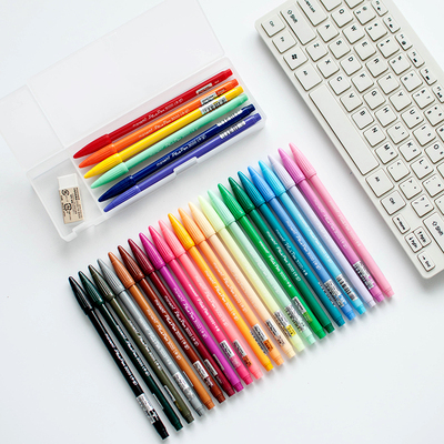 韩国文具慕娜美monami3000彩色中性笔水彩笔手账勾线纤维笔学生用