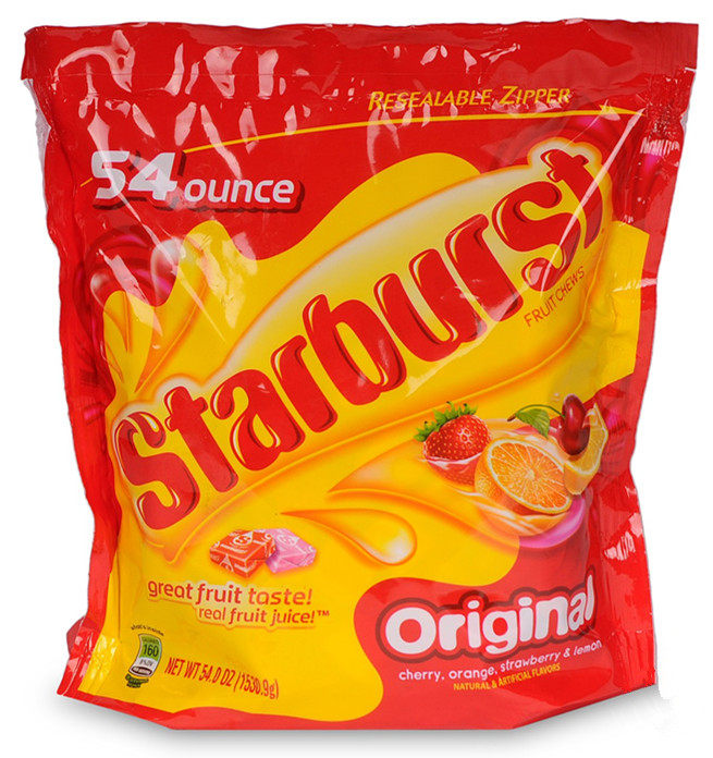 包邮美国进口starburst星爆混装水果糖1.53kg派对零食喜糖礼品