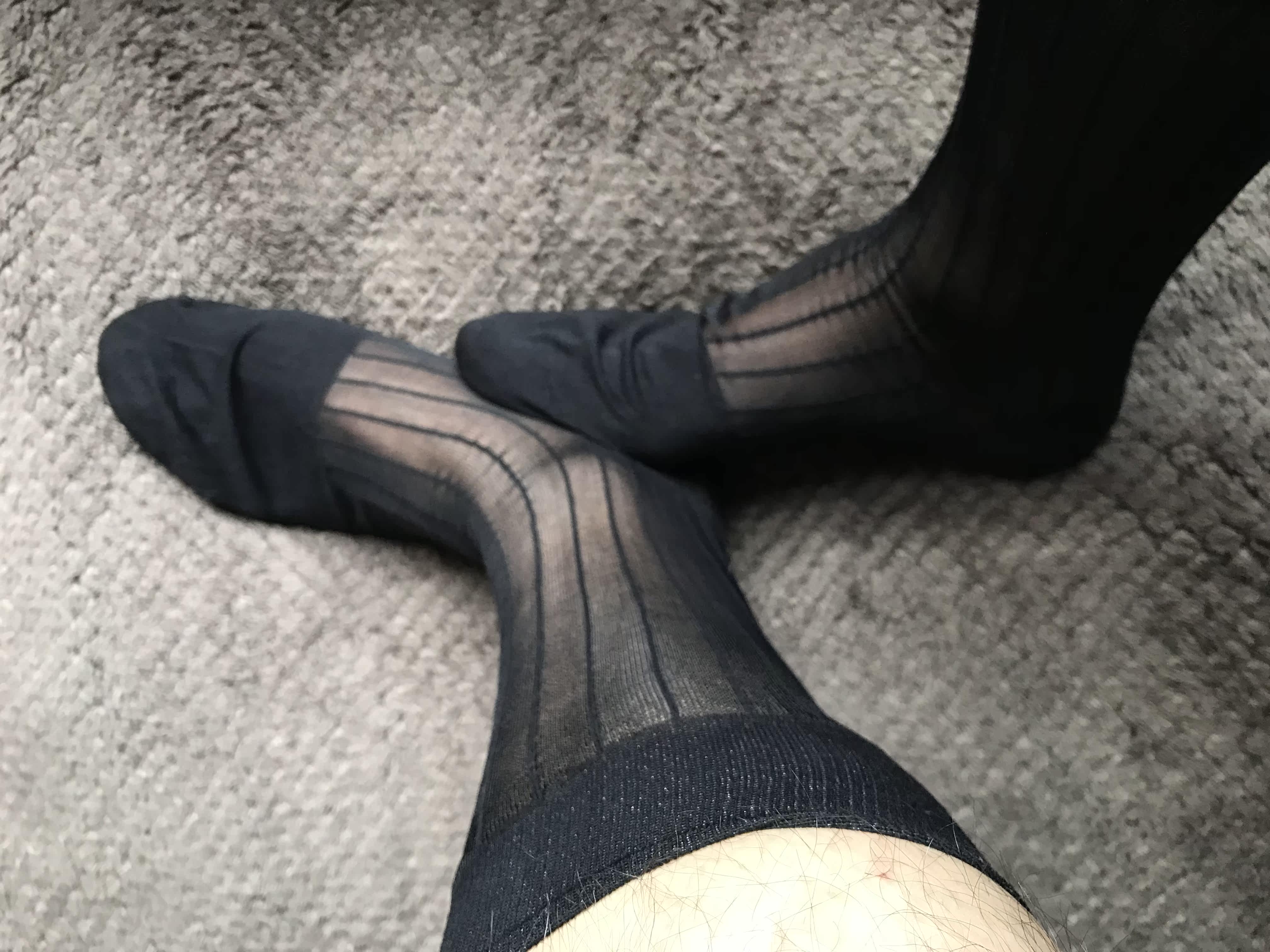 商务男士tnt中筒丝袜 黑色条纹丝袜 男丝袜男黑丝男士丝袜