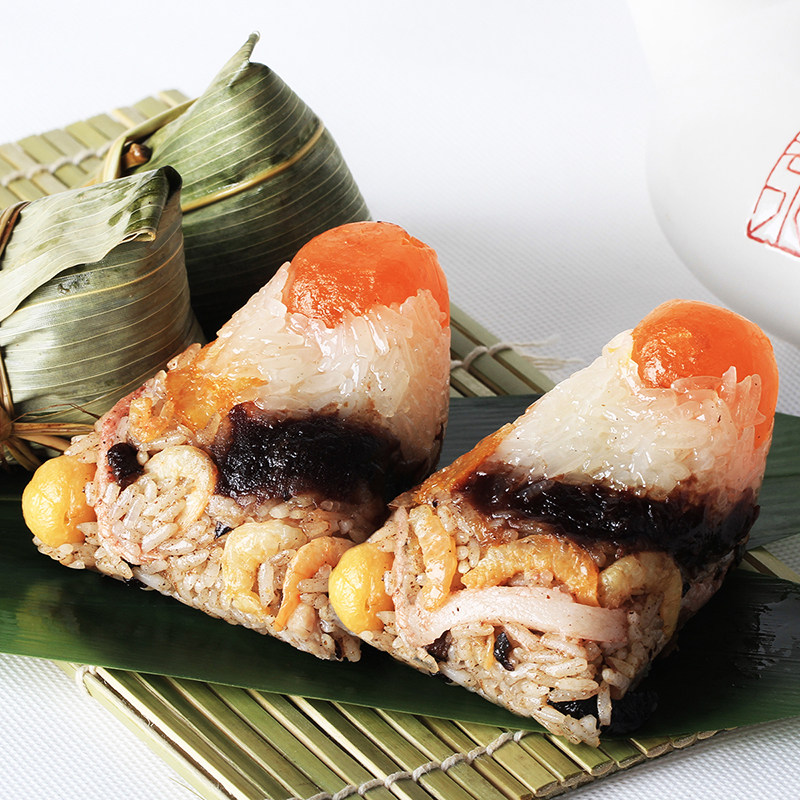 八珍粽蛋黄鲜肉甜双拼粽子速食早餐 潮汕特产70gx6只