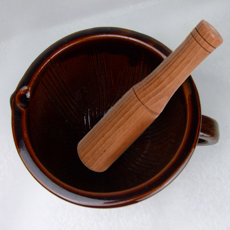 大号粗陶擂钵抖辣椒钵土钵碗擂茶碗湘菜馆雷钵送研棒特价包邮