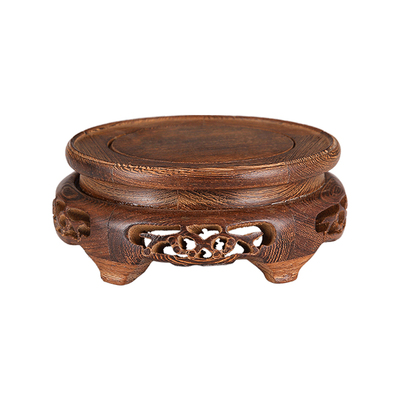 鸡翅木香炉奇石头底座托盘架实木佛像花瓶花盆鱼缸摆件底座木质