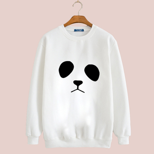 小熊panda卫衣女打底衫加绒抓绒熊猫衣服秋衣外穿女人衣服春秋