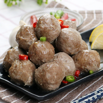 潮汕特产特色汕头牛肉丸500g手工 正宗手打牛肉丸子火锅食材