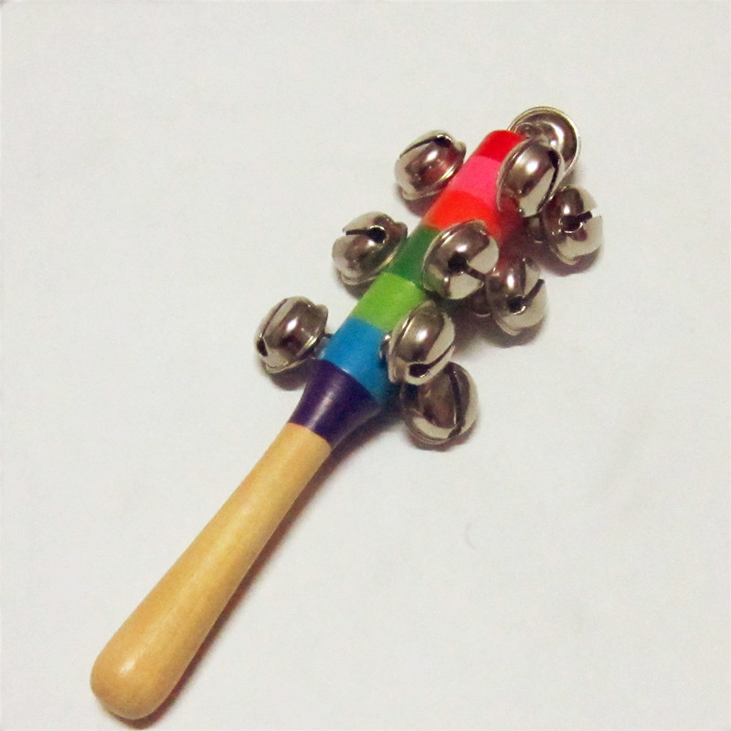 特价正品新生儿宝宝手摇玩具奥尔夫儿童早教益智打击乐器七彩棒铃