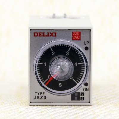德力西通电延时时间继电器 jsz3a-c 5s/50s/5m/30m ac220v 380v