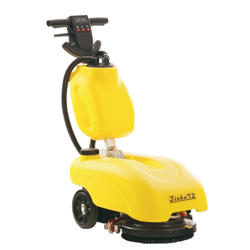 电瓶式洗地车洁霸202小型三合一洗地机酒店工厂充电手推刷地机