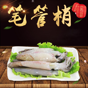 烟台特产海鲜笔管鱼笔管蛸新鲜海兔子 铁板烧鱿鱼一斤 4斤包邮
