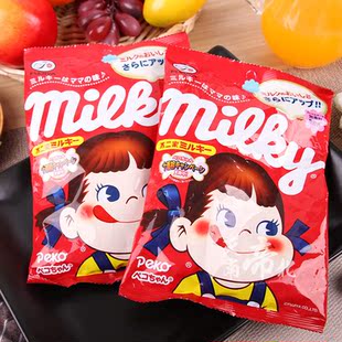 日本进口零食品糖果 fujiya不二家 peko milky 牛奶妹牛奶糖 120g