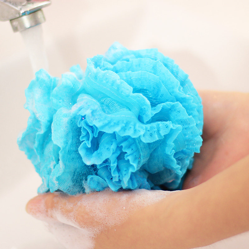 糖果色蕾丝边沐浴球 大号搓澡淋浴擦多泡沫洗澡沐浴擦可挂式浴花