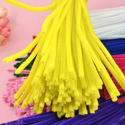 丝网花制作牡丹材料 diy彩色铁丝毛毛条 扭扭棒 一把20根
