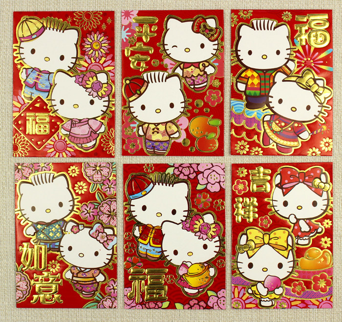 2017鸡年新年红包港版出口品质凯蒂猫hellokitty利是封卡通红包袋