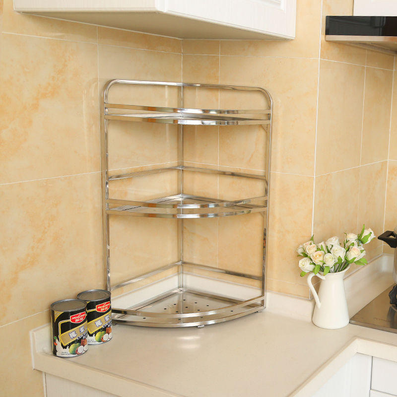 位美厨房置物架三角架不锈钢壁挂储物调味架调料架收纳整理层架