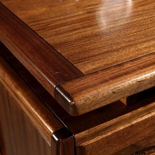 金丝檀木电脑桌金丝檀木写字台书房书桌老板实木办公桌1.4米