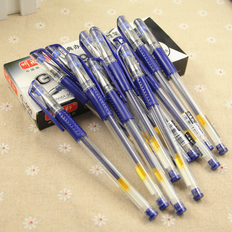 特价听雨轩009办公 学生专用子弹头0.5mm中性笔水笔红色黑色 批发