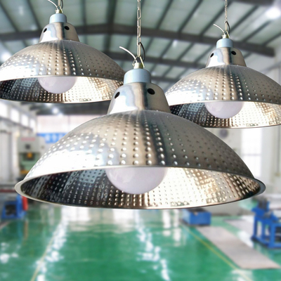 不锈钢工矿灯罩防水灯罩厂房车间加厚超市户外防雨灯罩马路弯杆罩