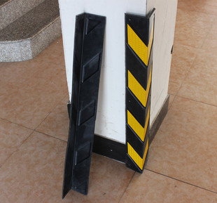 80*8橡胶反光护墙角橡胶护角器地下车库反光护角防撞条交通设施