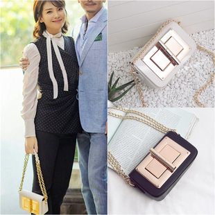 2017新款女包时尚锁扣休闲简约凯莉包欢乐颂2刘涛安迪同款包红色