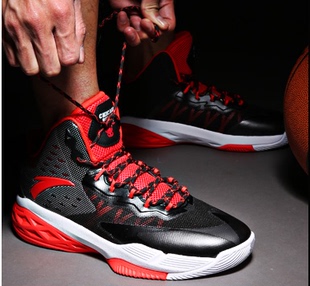 安踏篮球鞋男鞋2016夏季帕森斯耐磨高帮篮球战靴运动鞋11621307-4