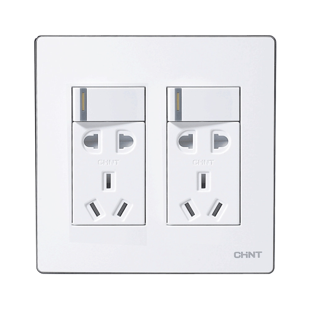 正泰 开关 插座 120型/正泰 插座 二开双 十孔插座