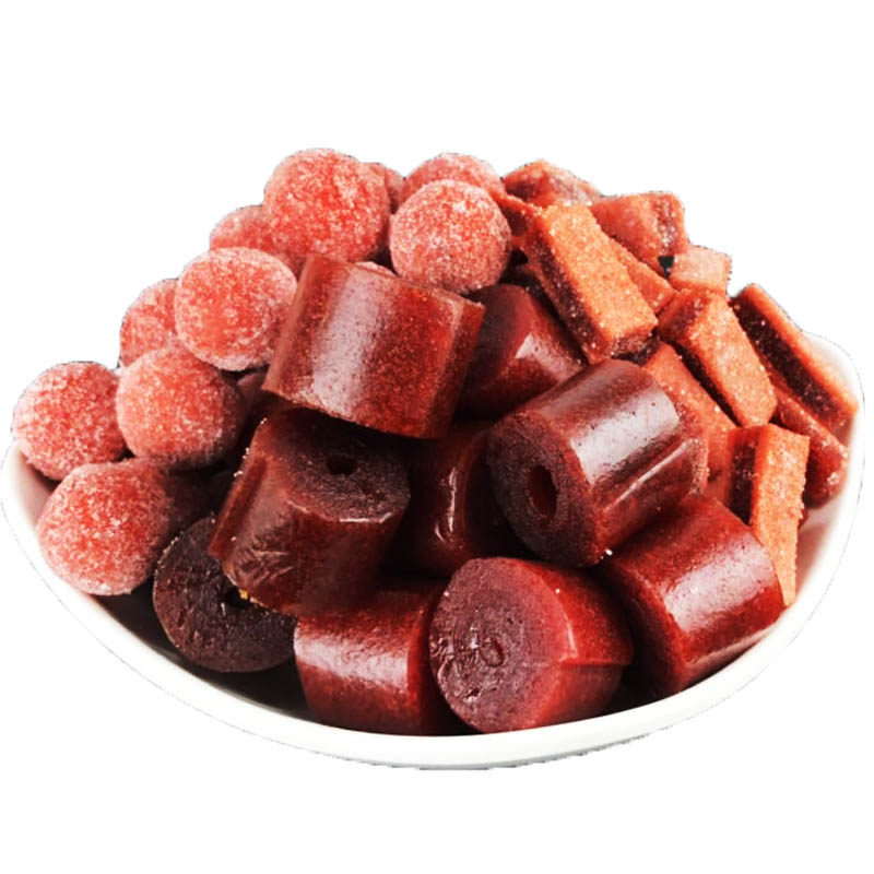 鹤龄果脯蜜饯山楂糕雪丽球果丹皮350克3袋儿童开胃零食包邮