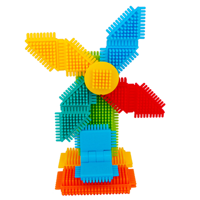 软体鬃毛积木儿童拼装拼插刺刺大颗粒男女孩宝宝玩具益智3-6岁