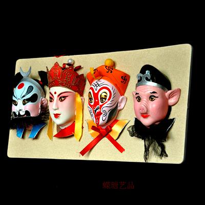 包邮西游记四师徒特色手工艺品摆件挂件礼品京剧脸谱中国风纪念品