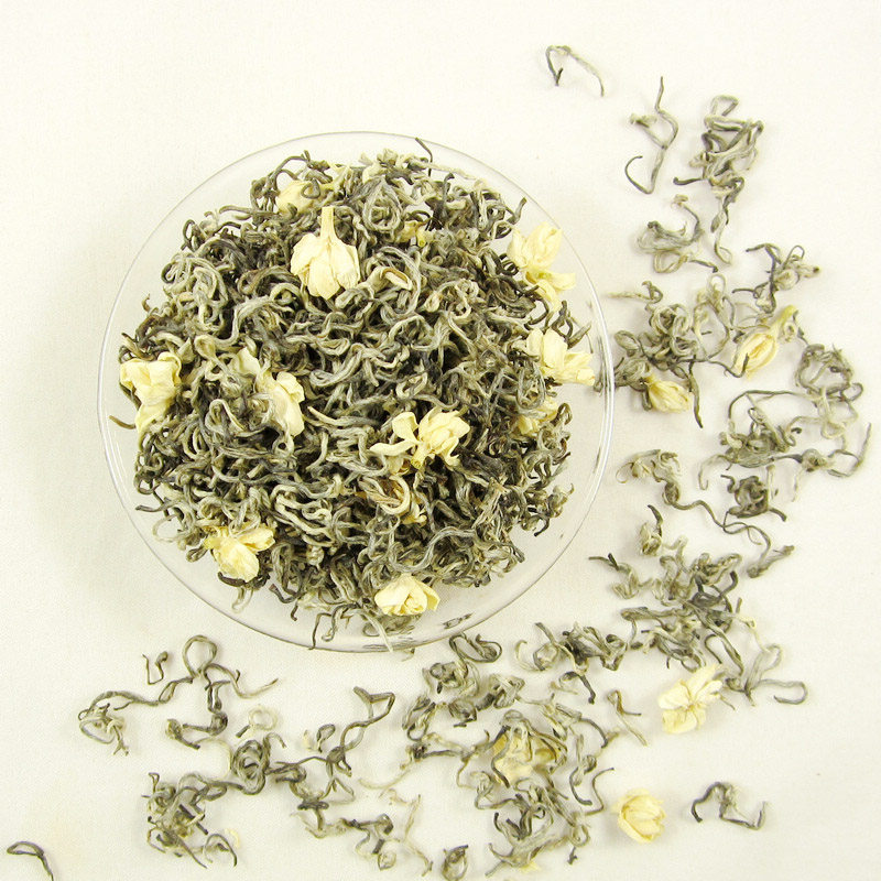 2016年新茶四川特级浓香茉莉花茶叶白雪公主 飘花雪125克散装包邮