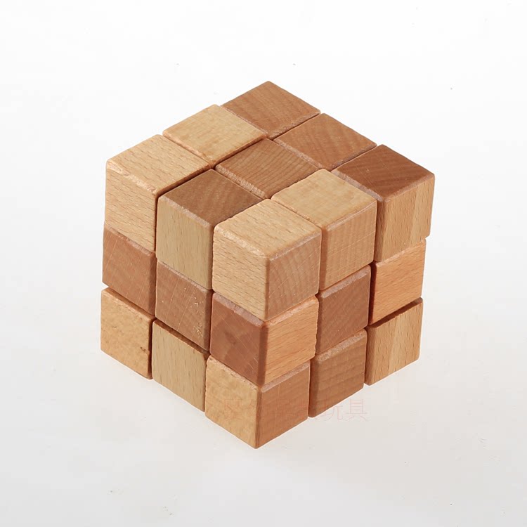 魔方锁 儿童益智玩具木质鲁班孔明锁趣味解锁成人智力有教程