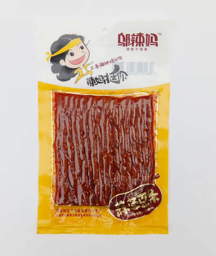 16年新日期 10袋包邮 湖南邬辣妈蒜蓉豆条 辣条面筋豆干制品120g