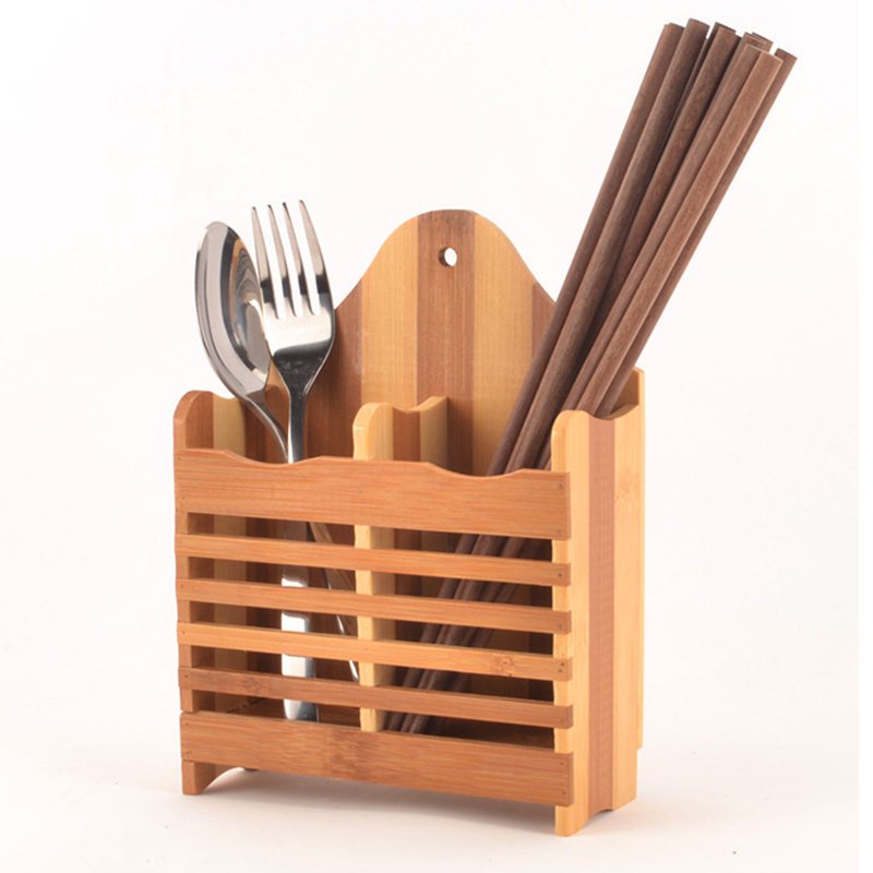 创意多功能天然实木楠竹筷笼子家用挂式沥水筷筒筷子笼筷子筒筷架