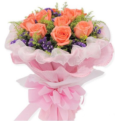 生日送花11朵粉玫瑰花束鲜花速递全国同城送花郑州沈阳长春哈尔滨